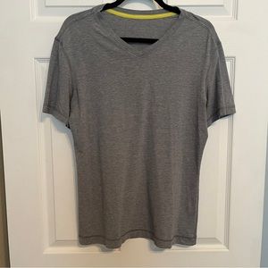 Lululemon Basic V-Neck T-Shirt Light Gray Size Small. Pit to Pit 20” Len…